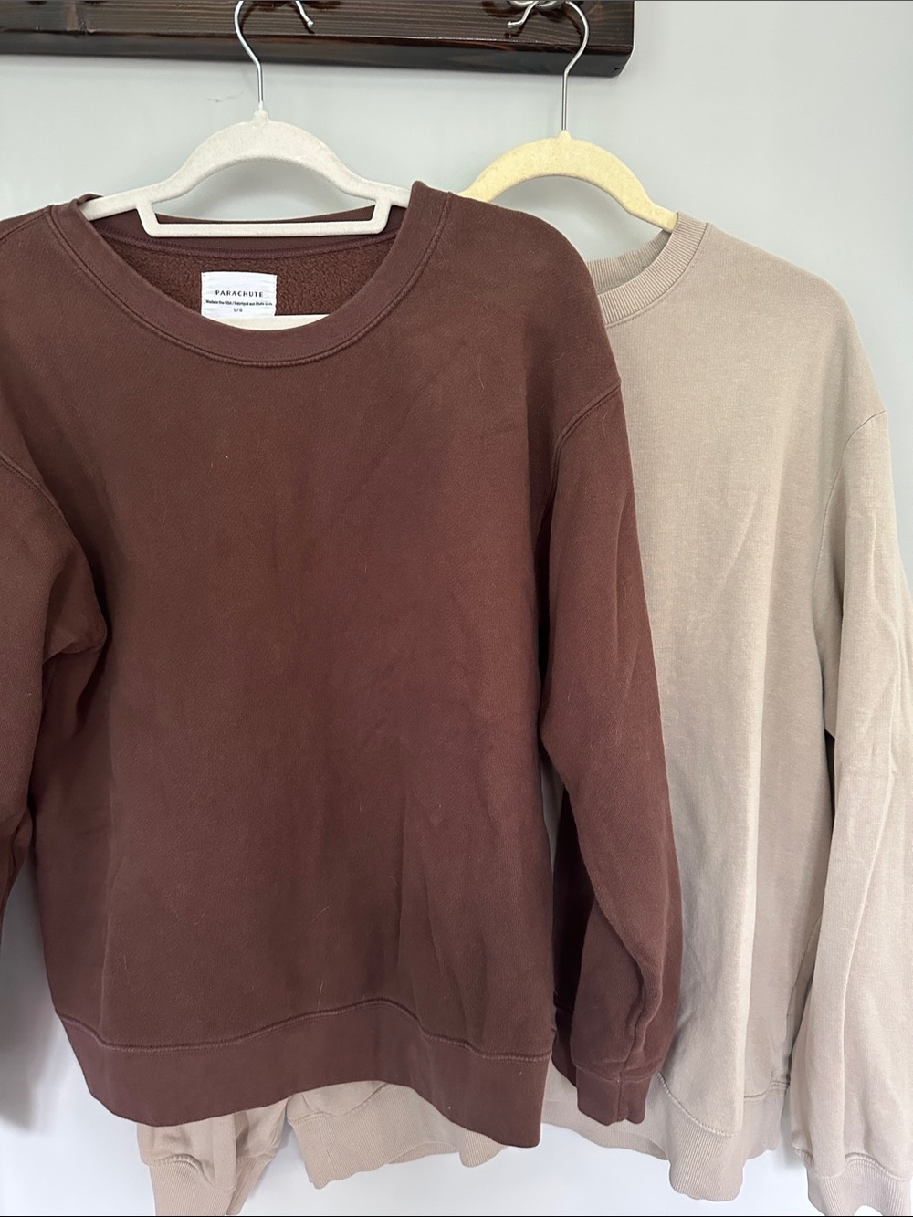 Pair cotton sweatshirt crewneck blanks